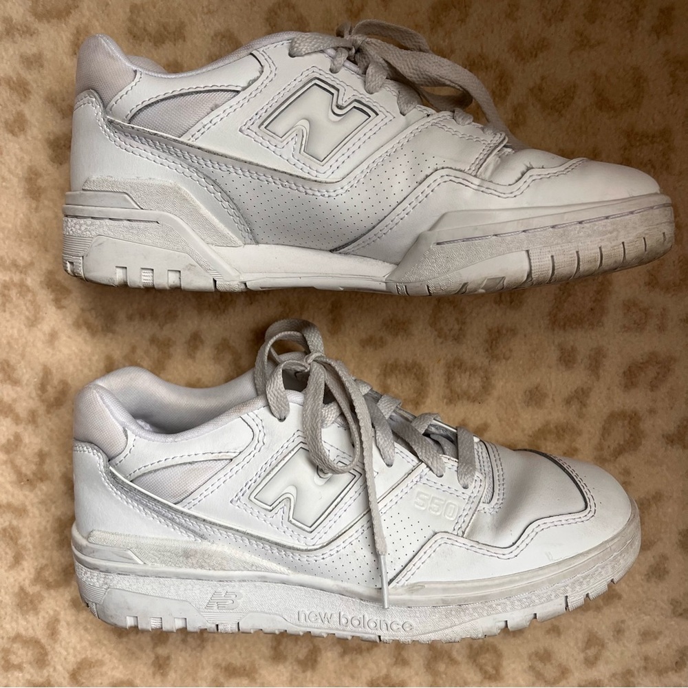 New Balance white 550 sneakers - Picture 3 of 12